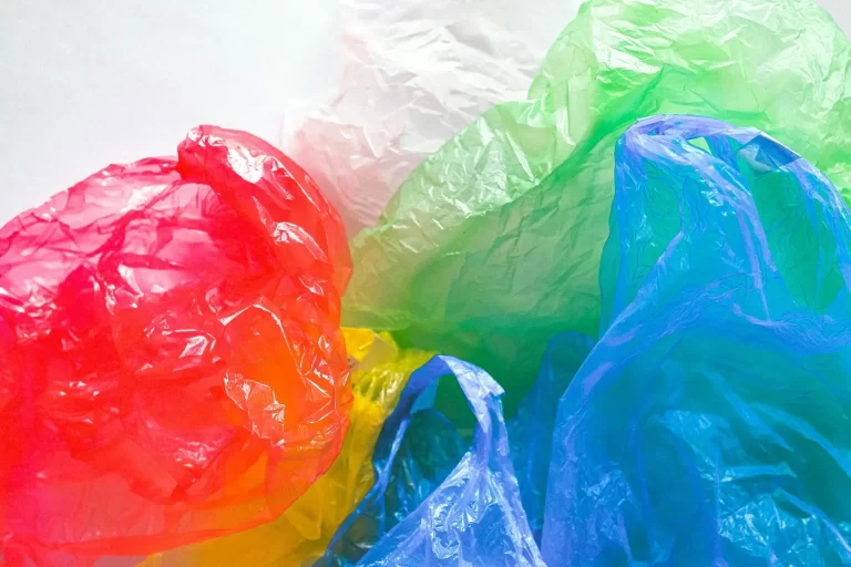 coloured plastic bags